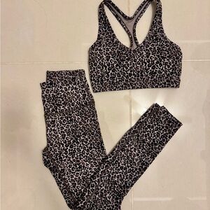 Varley Leopard Print Women's Workout Set